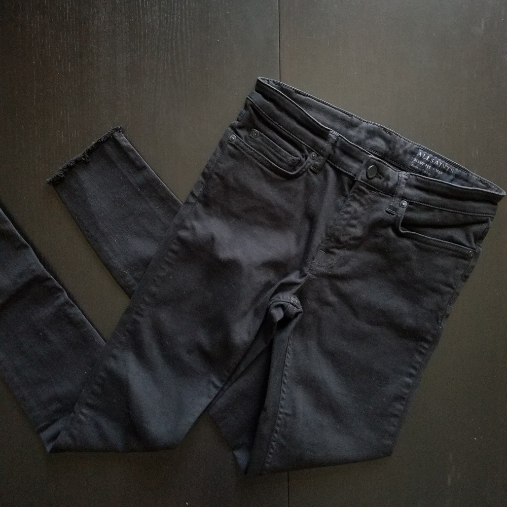 All Saints Mast Fray Skinny Jeans